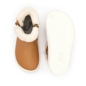 Bottines barefoot fourrées avec semelle en caoutchouc naturel antidérapante