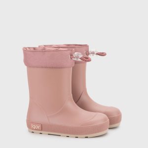 BOTTES DE PLUIE IGRO ROSE SOUPLE ET BAREFOOT POUR ENFANTS