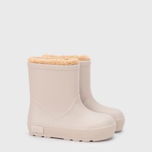 BOTTES DE PLUIE BEIGE BAREFOOT SOUPLE POUR BEBE ET ENFANT IGOR YOGI BORREGUITO
